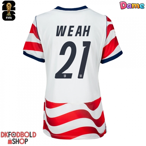 Forente stater Timothy Weah #21 Hjemmebanetrøje Dame VM 2026 Kort ærmer